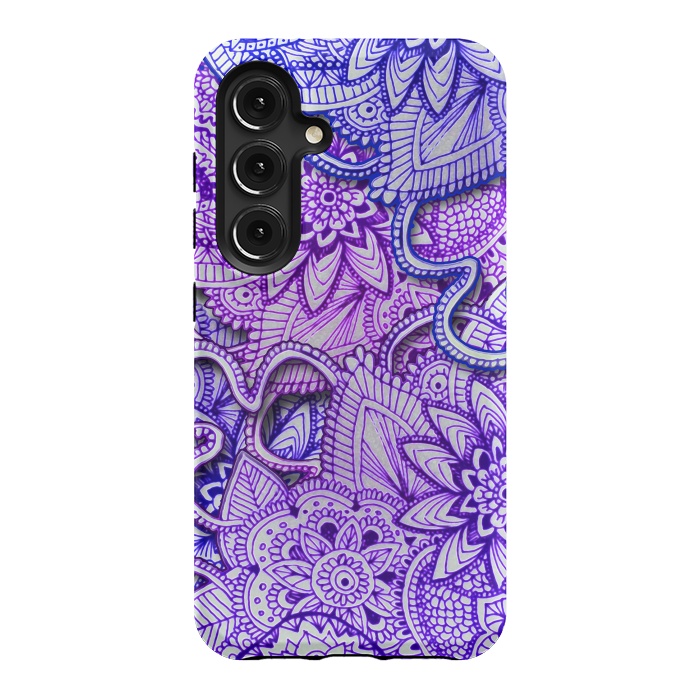 Galaxy S24 StrongFit Floral Doodle G582 by Medusa GraphicArt