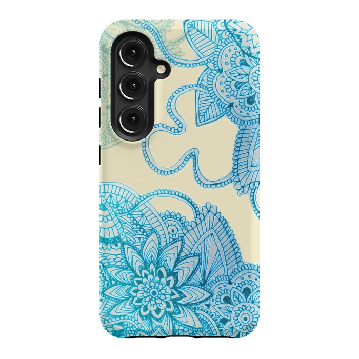 Galaxy S24 StrongFit Floral Doodle G580 by Medusa GraphicArt