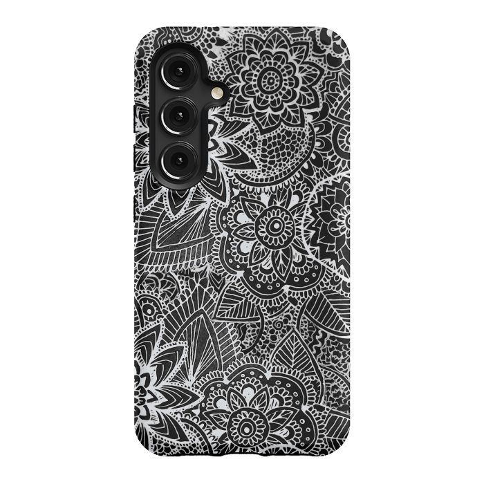 Galaxy S24 StrongFit Floral Doodle G581 by Medusa GraphicArt