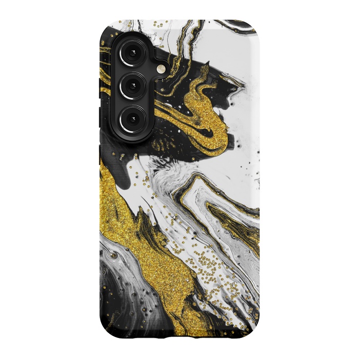 Galaxy S24 StrongFit Luxe Black and Gold by Ashley Camille