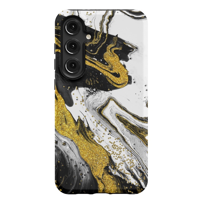 Galaxy S24 Plus StrongFit Luxe Black and Gold by Ashley Camille