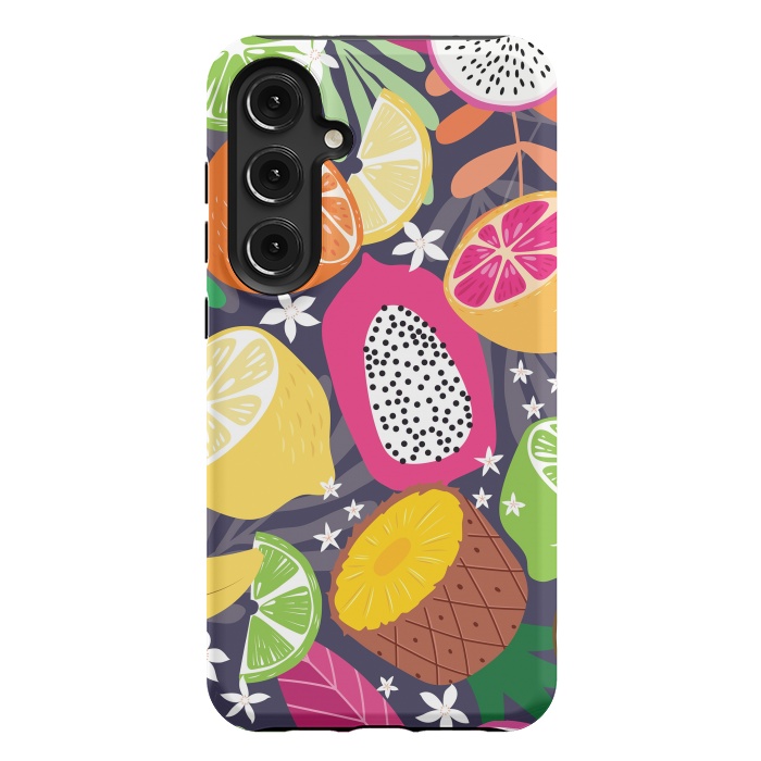 Galaxy S24 Plus StrongFit Tropical fruit pattern 01 by Jelena Obradovic
