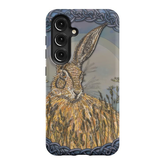 Galaxy S24 StrongFit Celtic Hare by Lotti Brown