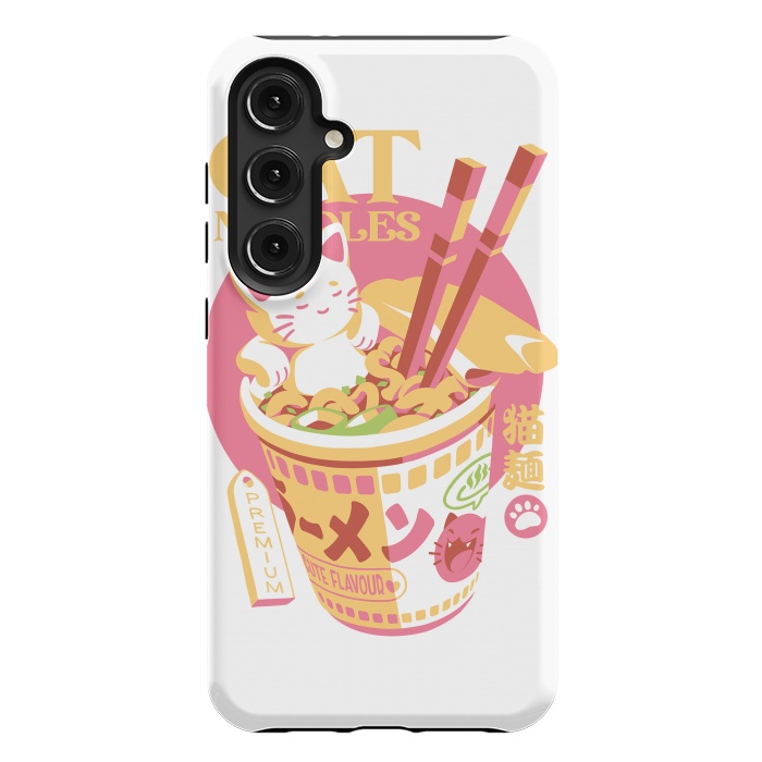 Galaxy S24 Plus StrongFit Cat Noodles by Ilustrata