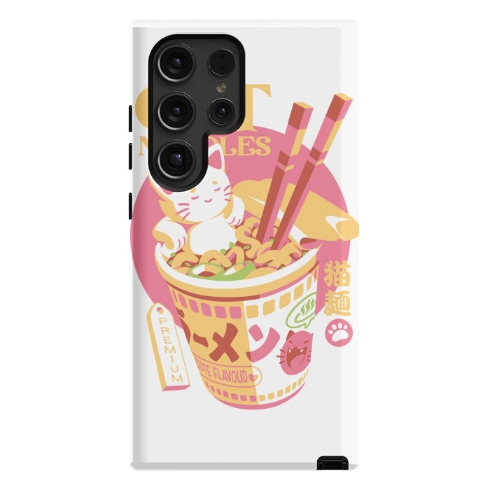 Galaxy S24 Ultra StrongFit Cat Noodles by Ilustrata