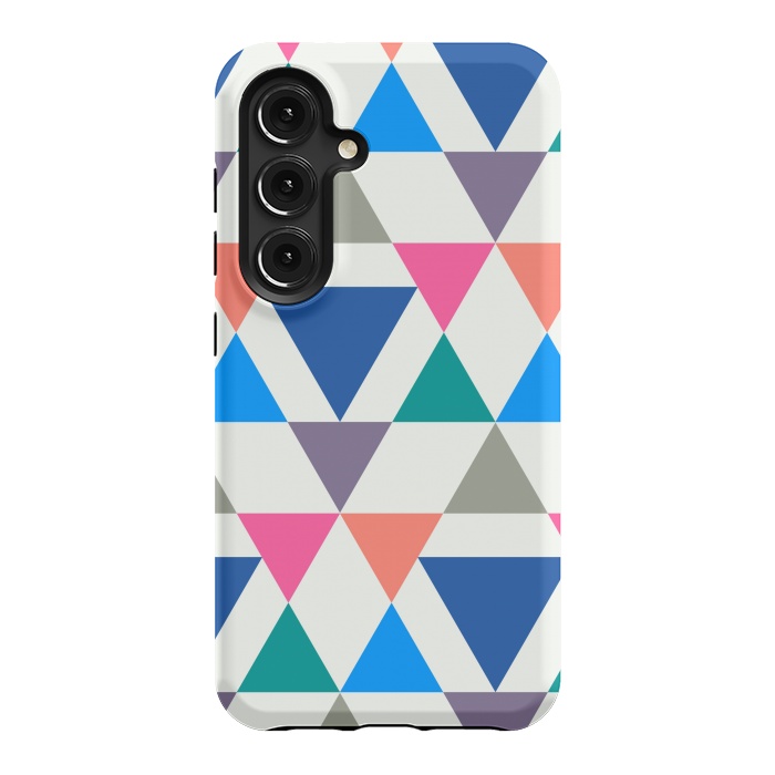 Galaxy S24 StrongFit Multicolor Repeat Triangles by TMSarts