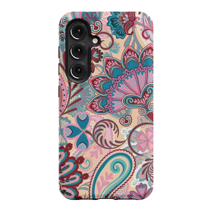 Galaxy S24 StrongFit Paisley Flowers Design by ArtsCase