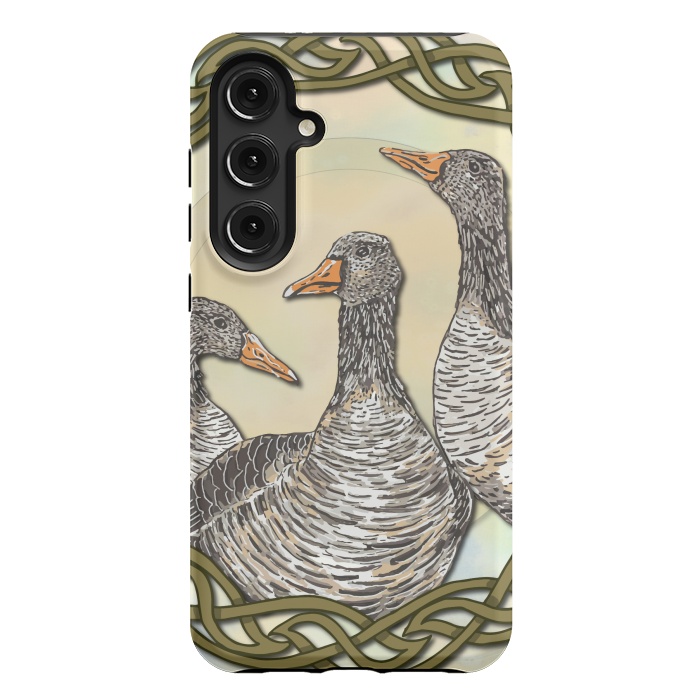 Galaxy S24 Plus StrongFit Celtic Goose by Lotti Brown