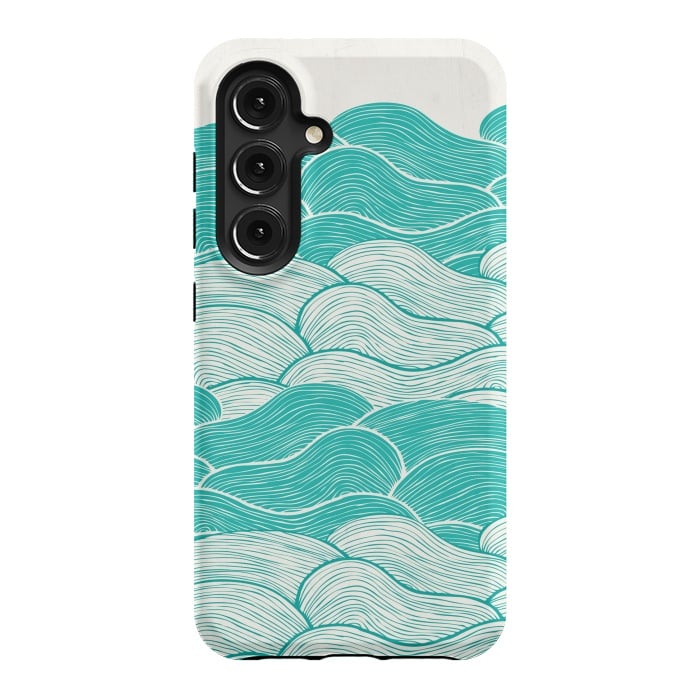Galaxy S24 StrongFit The Calm And Stormy Seas II by Pom Graphic Design