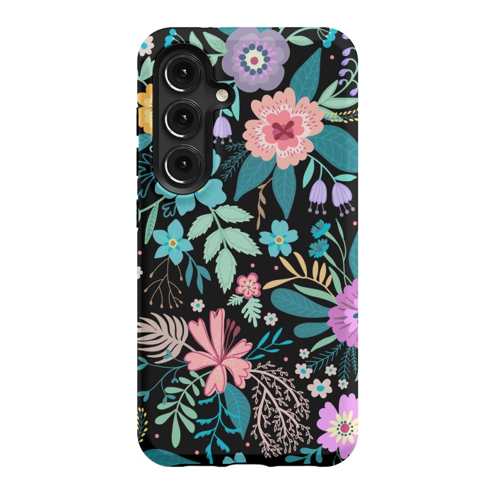 Galaxy S24 StrongFit Amazing Floral Pattern With Bright Colorful Flowers by ArtsCase