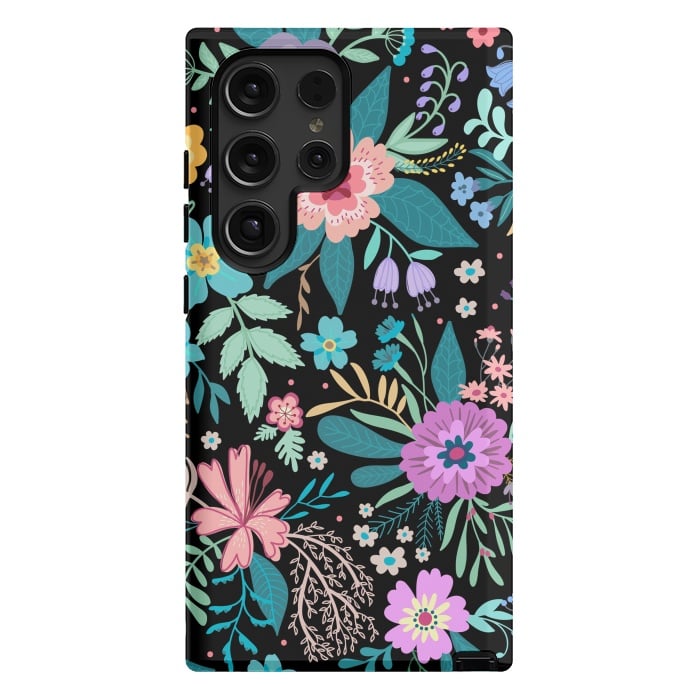 Galaxy S24 Ultra StrongFit Amazing Floral Pattern With Bright Colorful Flowers by ArtsCase