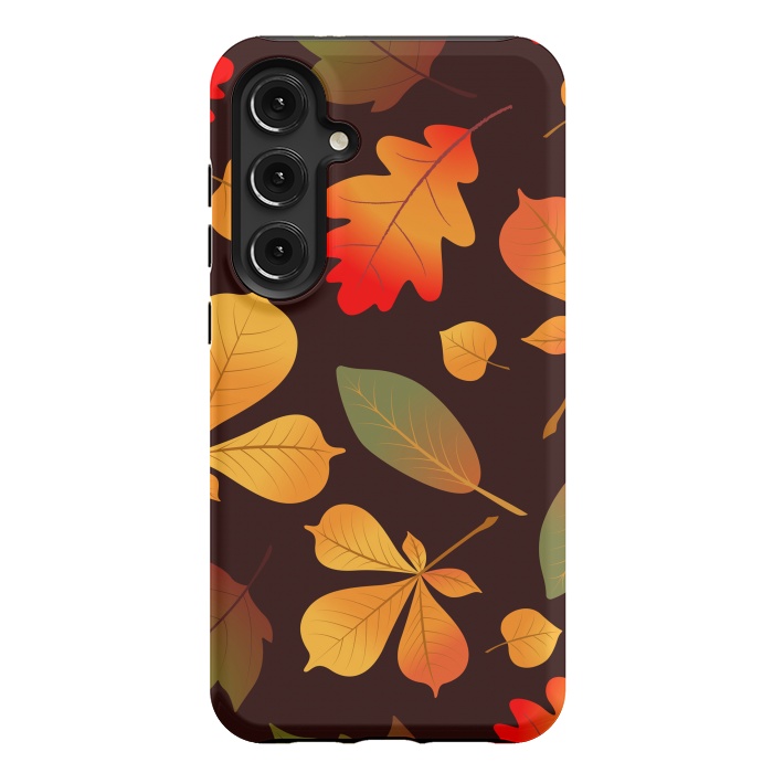 Galaxy S24 Plus StrongFit Autumn Leaf Pattern Design by ArtsCase