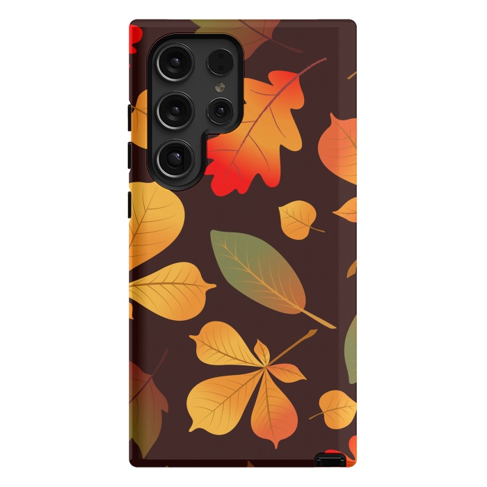 Galaxy S24 Ultra StrongFit Autumn Leaf Pattern Design by ArtsCase