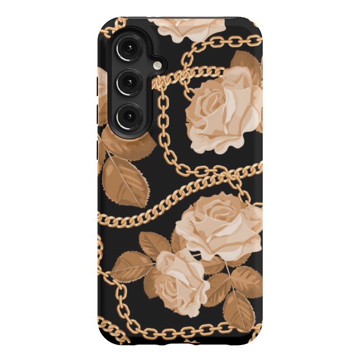 Galaxy S24 Plus StrongFit copper floral chains by MALLIKA