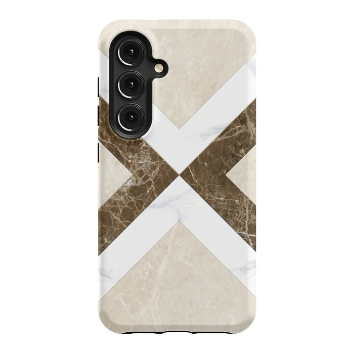 Galaxy S24 StrongFit Decorative Marble Cross Design by ArtsCase