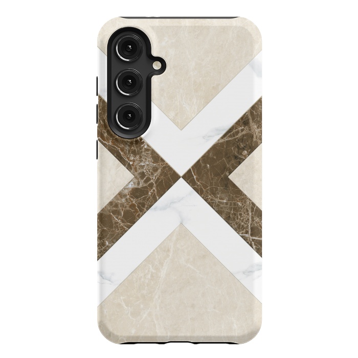 Galaxy S24 Plus StrongFit Decorative Marble Cross Design by ArtsCase