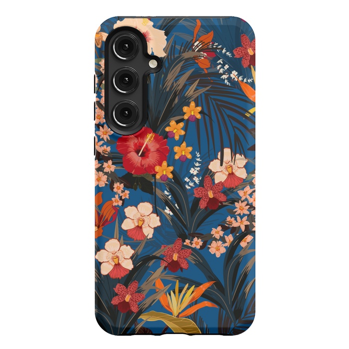 Galaxy S24 Plus StrongFit Fashionable Tropical Environment with Deep Jungle Plants by ArtsCase