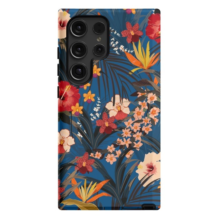 Galaxy S24 Ultra StrongFit Fashionable Tropical Environment with Deep Jungle Plants by ArtsCase