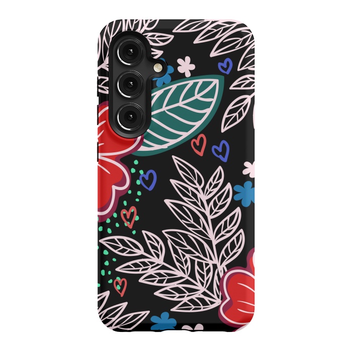 Galaxy S24 StrongFit Floral Pattern Design XIVI by ArtsCase