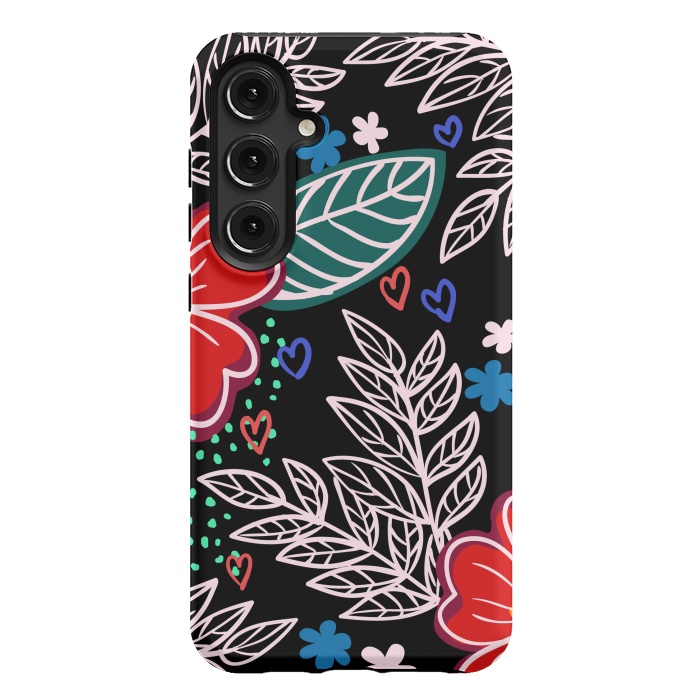 Galaxy S24 Plus StrongFit Floral Pattern Design XIVI by ArtsCase