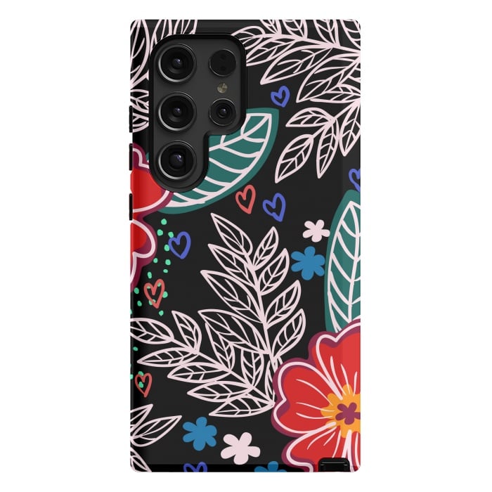 Galaxy S24 Ultra StrongFit Floral Pattern Design XIVI by ArtsCase