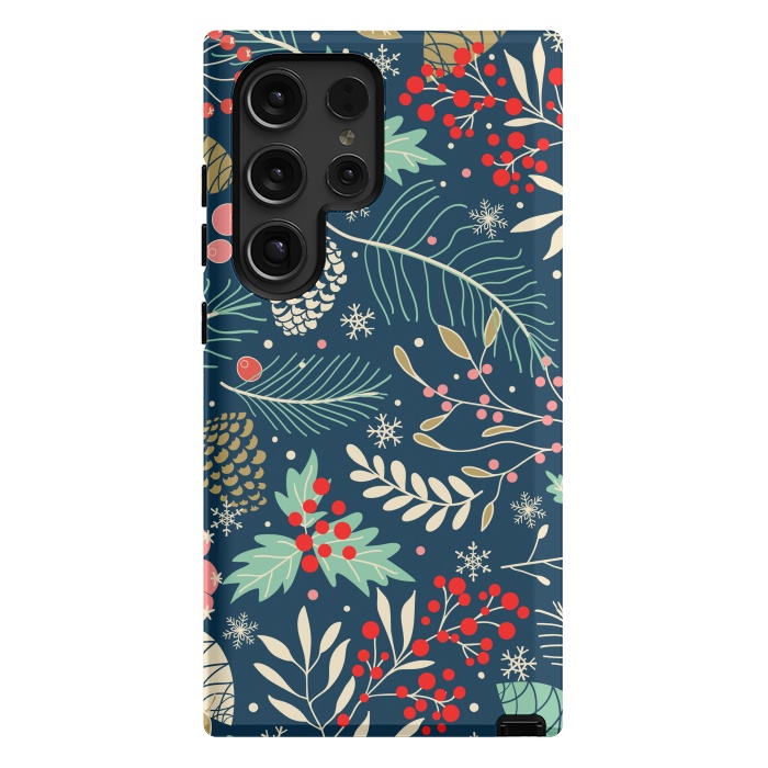 Galaxy S24 Ultra StrongFit Christmas Floral Design III by ArtsCase
