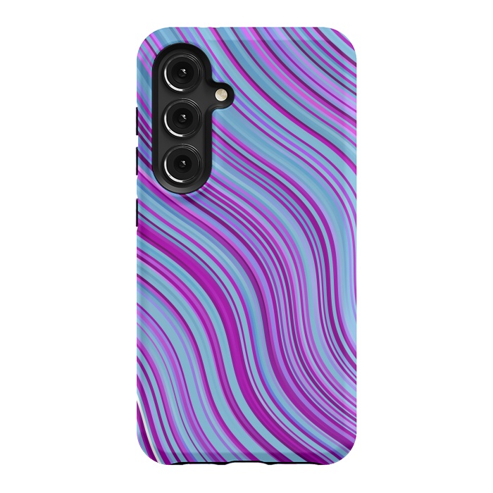 Galaxy S24 StrongFit Liquid Marble Blue Purple and Blue by ArtsCase
