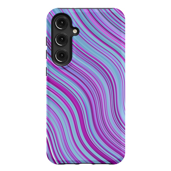 Galaxy S24 Plus StrongFit Liquid Marble Blue Purple and Blue by ArtsCase