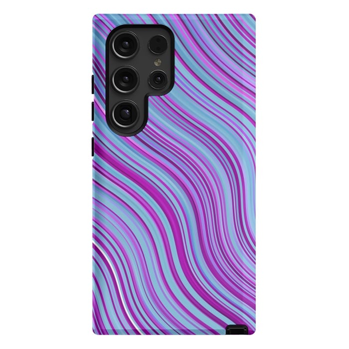 Galaxy S24 Ultra StrongFit Liquid Marble Blue Purple and Blue by ArtsCase