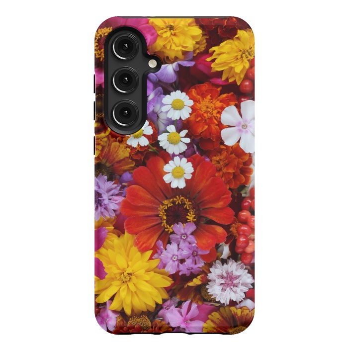 Galaxy S24 Plus StrongFit Flowers in Different Shapes and Colors V  by ArtsCase