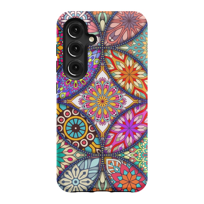Galaxy S24 StrongFit Mandala pattern with bright colors 12 by ArtsCase