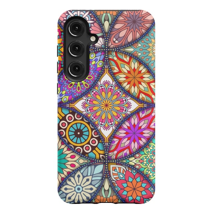 Galaxy S24 Plus StrongFit Mandala pattern with bright colors 12 by ArtsCase