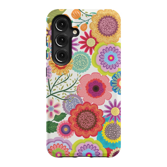 Galaxy S24 StrongFit Seamless Pattern with Flowers XI by ArtsCase