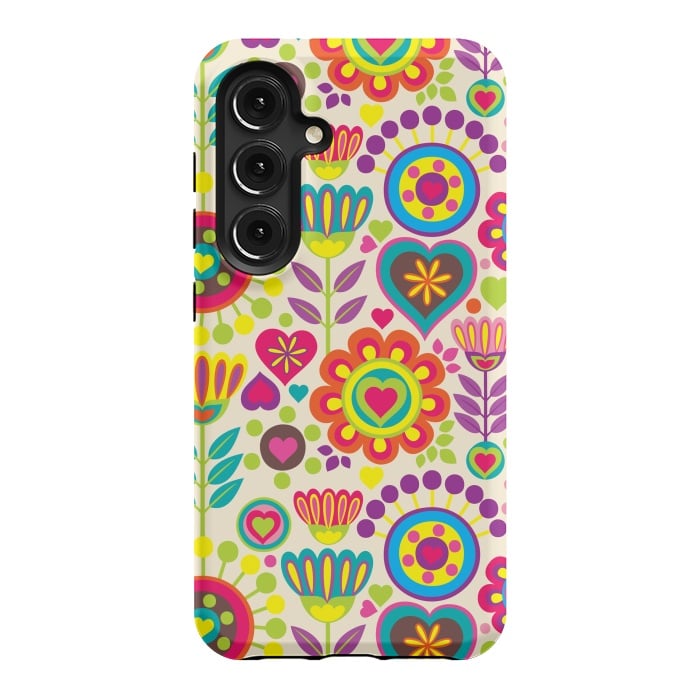 Galaxy S24 StrongFit Sweet Pink Flowers 789 by ArtsCase