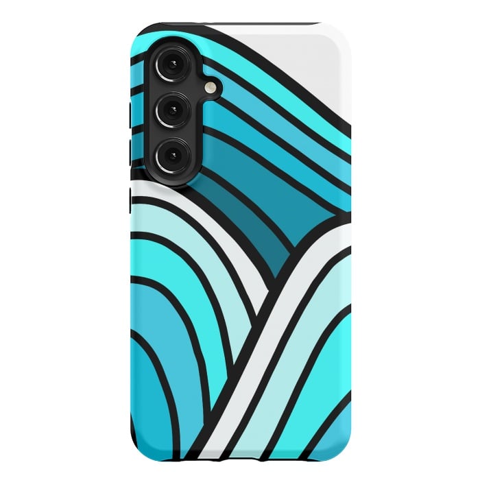 Galaxy S24 Plus StrongFit 3 waves of the ocean by Steve Wade (Swade)