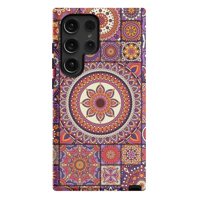 Galaxy S24 Ultra StrongFit Mandala Pattern Design with Period Decorative Elements by ArtsCase