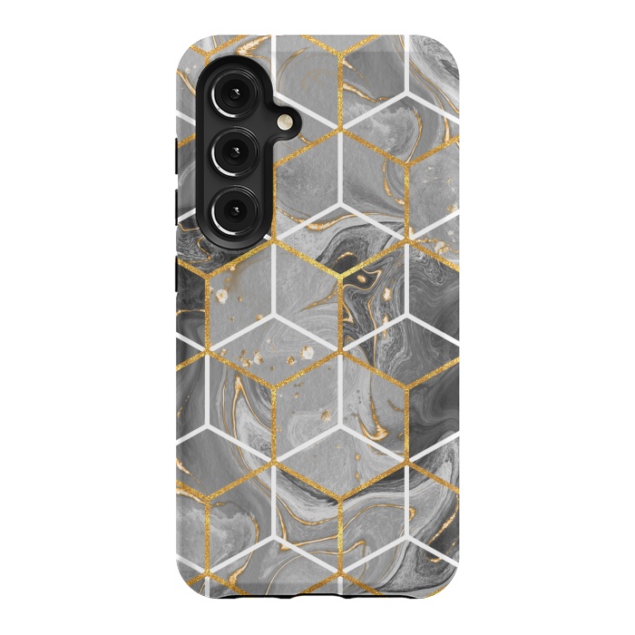 Galaxy S24 StrongFit Marble Hexagon by ArtsCase