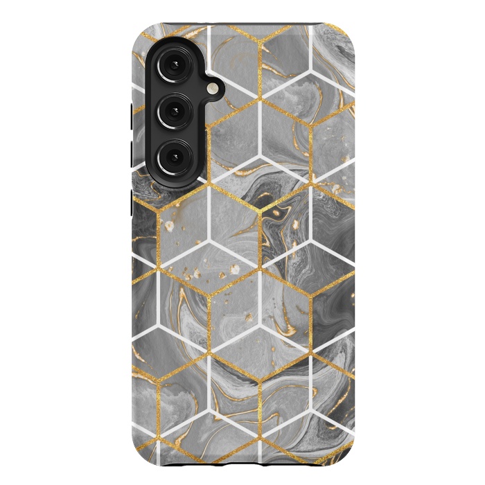 Galaxy S24 Plus StrongFit Marble Hexagon by ArtsCase