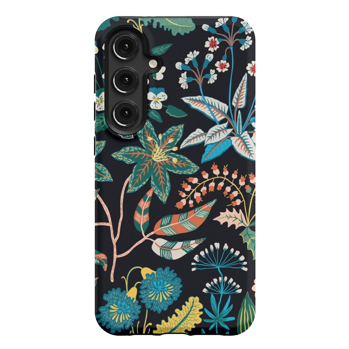 Galaxy S24 Plus StrongFit Randomly Scattered Botanical Motifs by ArtsCase