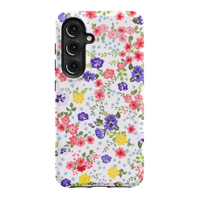Galaxy S24 StrongFit Simple Cute Pattern in Small-Scale Flowers by ArtsCase