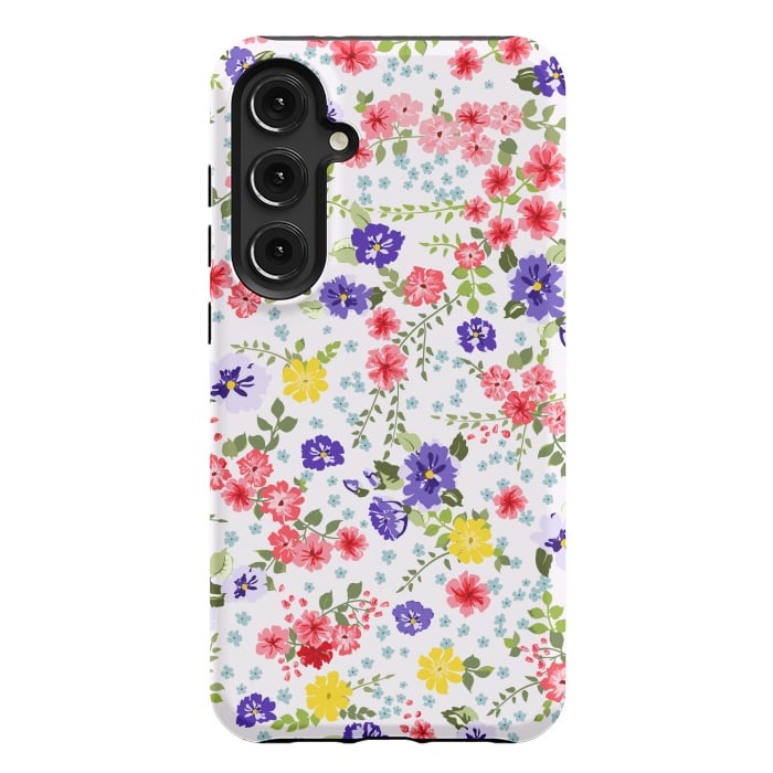 Galaxy S24 Plus StrongFit Simple Cute Pattern in Small-Scale Flowers by ArtsCase