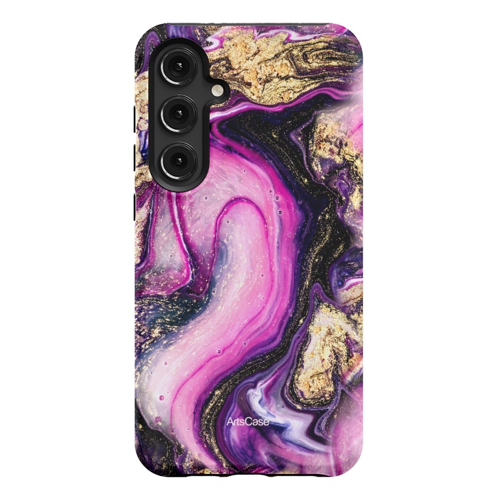 Galaxy S24 Plus StrongFit Violet Marble Design Pattern by ArtsCase