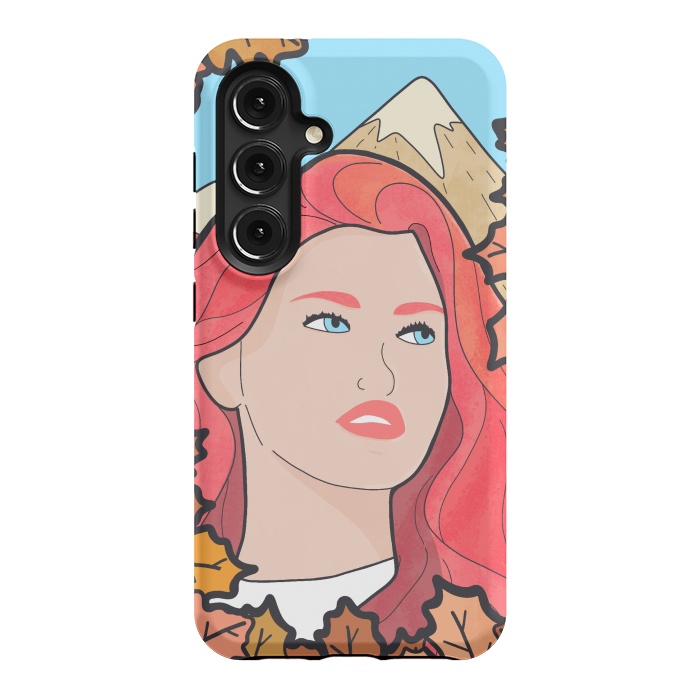 Galaxy S24 StrongFit The autumn girl by Steve Wade (Swade)