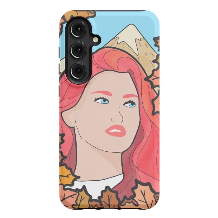 Galaxy S24 Plus StrongFit The autumn girl by Steve Wade (Swade)