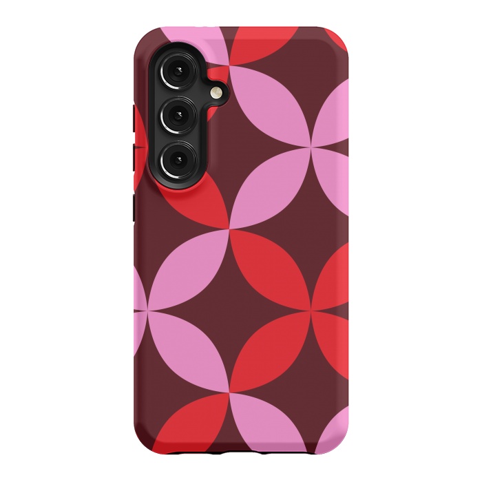Galaxy S24 StrongFit red pink floral  by Winston