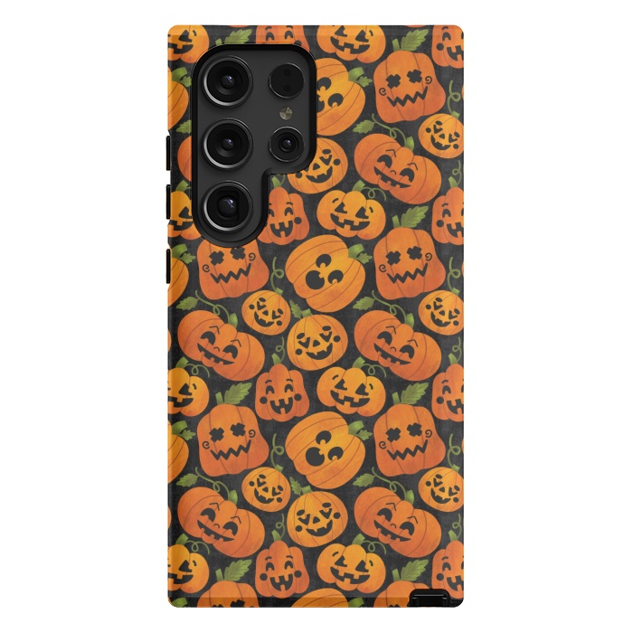 Galaxy S24 Ultra StrongFit Funny Jack-O-Lanterns by Noonday Design