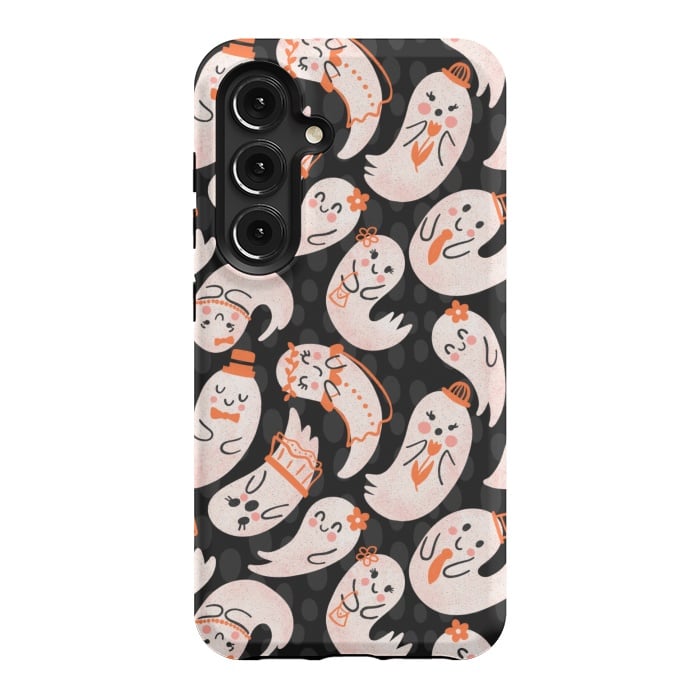 Galaxy S24 StrongFit Cute Ghost Friends by Noonday Design