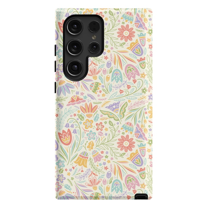 Galaxy S24 Ultra StrongFit Pretty Pastel Floral by Noonday Design