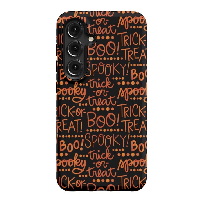 Galaxy S24 StrongFit Spooky Halloween Lettering by Noonday Design