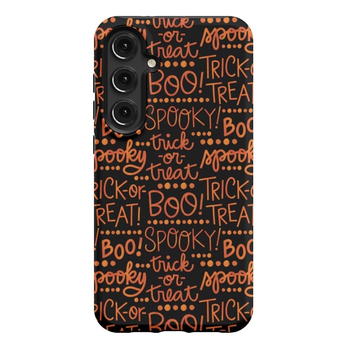 Galaxy S24 Plus StrongFit Spooky Halloween Lettering by Noonday Design